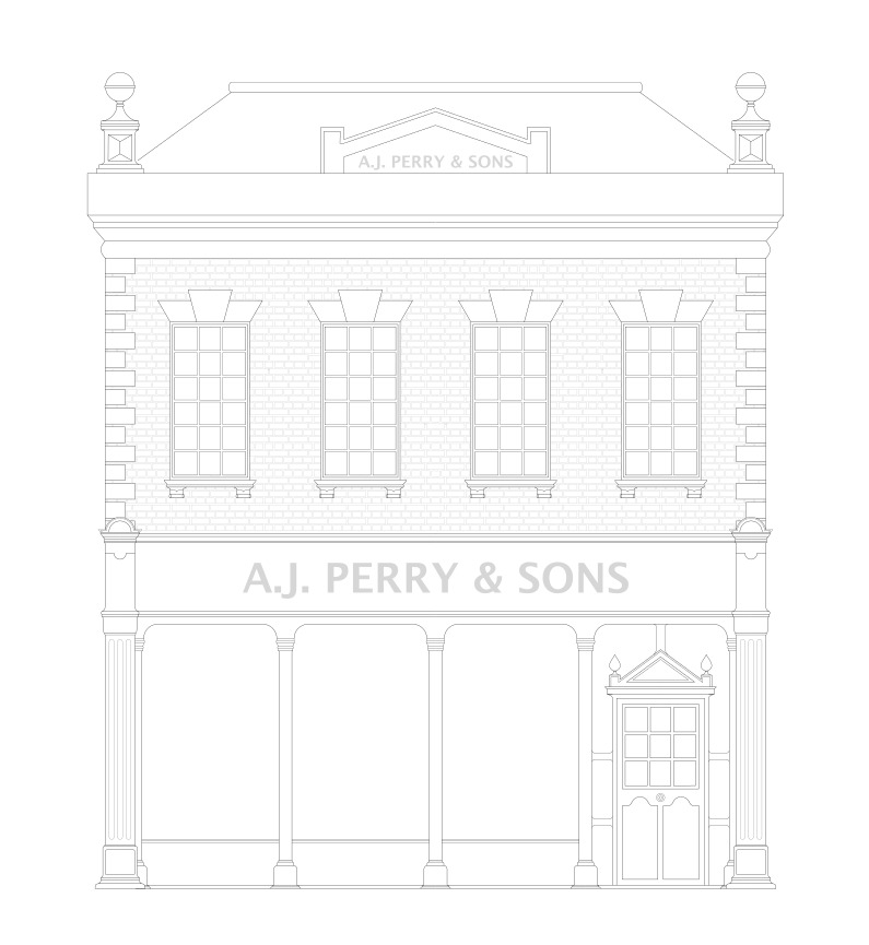 Victorian Shopfront & Upper Fenestration Elevation